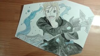 How to draw Demyx of Kingdom Hearts [upl. by Tnecillim963]