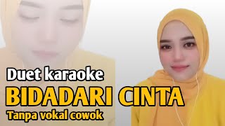 Bidadari cinta  Karaoke duet tanpa vokal cowok [upl. by Durr]