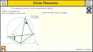 Circle Theorems GCSE Further Maths revision Exam paper practice amp help [upl. by Orms]