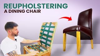 REUPHOLSTERING A CHAIR  UPHOLSTERY FOR BEGINNERS  FaceliftInteriors [upl. by Mclaurin]