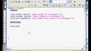 AutoLISP Programming Tutorial  3A [upl. by Bedwell]