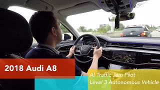 2019 Audi A8 Level 3 selfdriving real world test [upl. by Rehsa542]