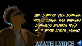 ABDIRAHMAAN NASRI  WAA BALANE  OFFICIAL LYRICS 2024 [upl. by Rebma]