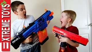 Nerf Blaster Battle Ethan and Cole Attack and Set Traps with Nerf Rival Blasters [upl. by Nalniuq317]