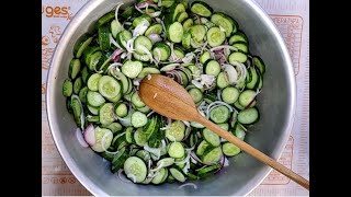 САМЫЙ ВКУСНЫЙ САЛАТ ИЗ ОГУРЦОВ НА ЗИМУCucumber saladKukuma salato [upl. by Miehar]