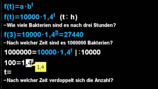 Exponentielles Wachstum Anfangsbestand ZuwachsrateVideo 1 [upl. by Tterraj904]