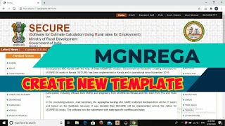 How To Create New Template In Secure Soft  MGNREGA Estimate [upl. by Aw]