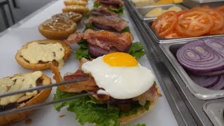 double patty bacon cheeseburger  korean hamburger shop  WOK FOOD [upl. by Casabonne]