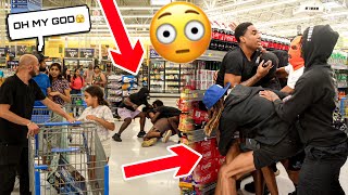 GETTING JUMPED IN PUBLIC PRANK ON STRANGERS😳WE GOT ARRESTED [upl. by Adiela126]