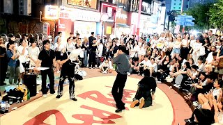 STREET ARTIST ONE OF WITH AUDIENCE INTERACTIVE HONGDAE BUSKING 240818 [upl. by Noreg592]