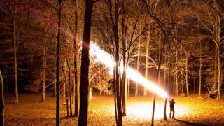 12 Gauge Dragons Breath AT NIGHT Smarter Every Day 2 [upl. by Essilec]