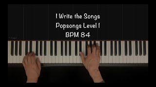 Alfreds Basic Piano Pop Song Vol 1  I Write the Songs Synthesia Piano Tutorial [upl. by Akimik]