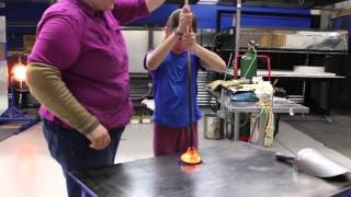 Glass Blowing Demo For Kids Art Class [upl. by Gaige]