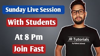 Sunday Live Session  Join Us  JR Tutorials [upl. by Eniruam]