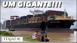 Navio Gigante Saindo do PortoNave Navegante SC BielTurismo navegantes [upl. by Akkire]