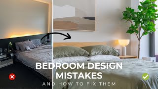 12 Common Bedroom Design Mistakes amp How To Fix Them [upl. by Ahseket]