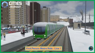 Cities Skylines 2 First Person Metro Ride  Subway Line from Airport to Edgeton  Beetham Map [upl. by Packer710]