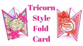 Tricorn Style Fold Card  Original Design  Mixed Up Craft [upl. by Eanaj797]