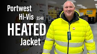 Portwest S548 HiVis Ultrasonic BatteryPowered Heated Tunnel Jacket SafetyQuip Australia [upl. by Amend]