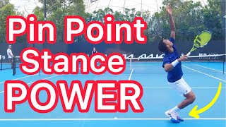 How To Get More Power From Your Pin Point Stance Serve Tennis Technique Explained [upl. by Aruabea]