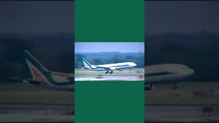 Alitalia Airlines Plane Landing at Airport [upl. by Yddeg]