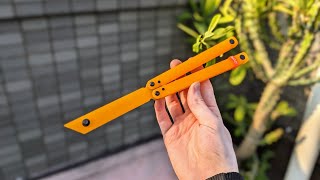 This Butterfly Knife is made of RESIN and its flipping Awesome 😎 [upl. by Nolyarb414]