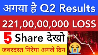 अगले दिन जबरदस्त गिर सकता • Q2 RESULTS • SHARE MARKET LATEST NEWS TODAY • STOCK MARKET INDIA [upl. by Genna]