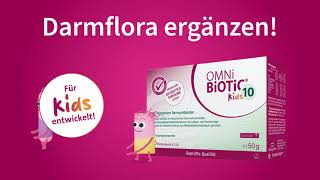 Antibiotikum Mit OMNiBiOTiC® 10 Kids die Darmflora kindgerecht ergänzen [upl. by Irual]