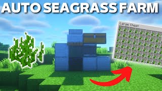 Easy Automatic Seagrass Farm  Minecraft 121 [upl. by Owain]