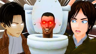 Eren and Levi VS Skibidi Toilet [upl. by Adnahsor]