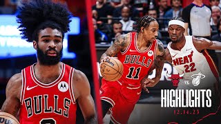 HIGHLIGHTS Chicago Bulls get bounceback 124116 win against the Miami Heat [upl. by Iaj778]