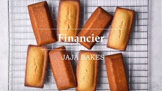 Financier  Mini French Almond Cake  Jaja Bakes [upl. by Cirderf]