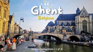 Ghent Belgium 2024  Walking tour  4K 60fps HDR [upl. by Chemaram]