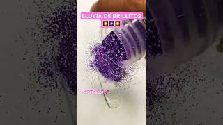 Le pongo BRILLANTINA a bastones Navideños christmas navidad2023 art glitter 2023 violet green [upl. by Atsirhcal]