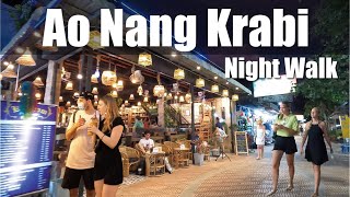 Ao Nang Krabi night walking 2022 POV night scene Thailand 4K video [upl. by Ydde40]