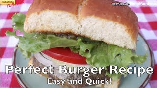 Perfect Cheese Burger Recipe Easy amp Quick BenjiManTV [upl. by Gerri]