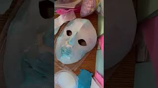 Papier Mache Masquerade Mask TransformationContinuing Facial Features from Template Mask [upl. by Nagoh]