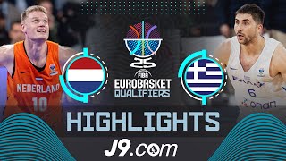 Netherlands 🇳🇱 vs Greece 🇬🇷  J9 Highlights  FIBA EuroBasket 2025 Qualifiers [upl. by Wenona290]