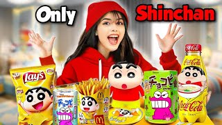 Using only SHINCHAN things for 24 Hours [upl. by Lydnek]