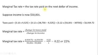 Federal Income Tax Calculating Average and Marginal Tax Rates [upl. by Eipper]