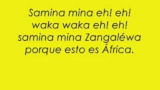 Shakira  Waka Waka Spanish version with Lyrics [upl. by Lemahs860]