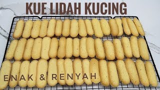 Resep kue lidah kucing enak dan renyah [upl. by Eiliab]