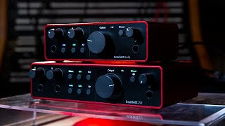 Focusrite Scarlett Gen 4 USBC Audio Interfaces Solo 2i2 4i4  Overview and Demo [upl. by Terbecki818]