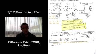 BJT Diff Amp CMRR Rin Rout [upl. by Robbie]