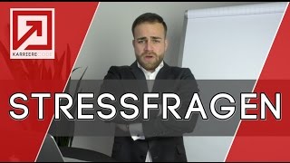 Vorstellungsgespräch  Stressfragen im Vorstellungsgespräch perfekt beantworten [upl. by Buddy181]