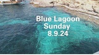 MALTA  Blue LagoonMgarr Gozo  Boat trip 8924 comino boatrip sea summer malta [upl. by Elbertina]