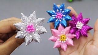 How to Make Flowers from Foam Sheet  Amazing Flower Craft Ideas Tutorial [upl. by Nner]