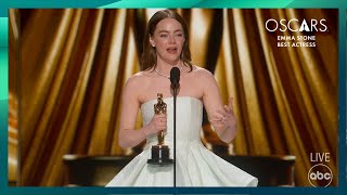 Emma Stone Wins Best Actress for Poor Things  96th Oscars 2024 [upl. by Gerick]