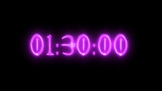 Purple neon vampire timer 1 hour 30 minutes countdown [upl. by Honebein]