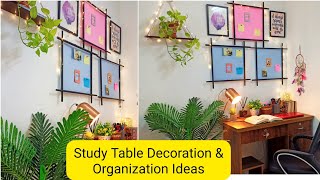 Study Table Decoration amp Organization Ideas  Desk Makeover Aesthetic [upl. by Stefanac]